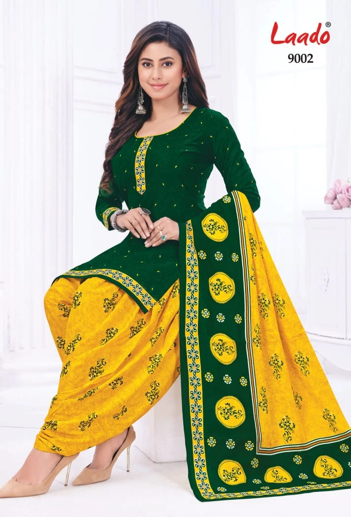 Laado Nadiya Patiyala Vol 9 Cotton Wholesale Salwar Suit Catalog — Wholesale Salwar Suits, MPA wholesale from Surat — view 10
